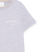 T-shirt per bambino Eleventy Kids grigia con logo sul davanti - Rubino Kids
