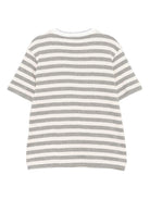 T-shirt per bambino Eleventy Kids grigia con strisce orizzontali - Rubino Kids