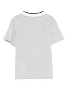 T-shirt per bambino Eleventy Kids grigio con dettaglio logo - Rubino Kids