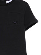 T-shirt per bambino Emporio Armani blu con tasca sul petto - Rubino Kids