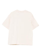 T-shirt per bambino Emporio Armani Kids beige con dettaglio logo - Rubino Kids
