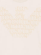 T-shirt per bambino Emporio Armani Kids beige con logo aquila - Rubino Kids