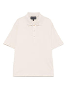 T-shirt per bambino Emporio Armani Kids beige con logo - Rubino Kids