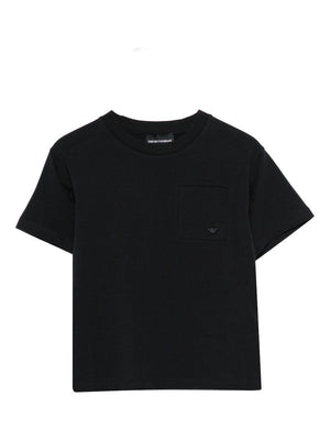 Emporio Armani Kids blue T-shirt with logo detail