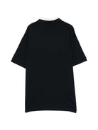 T-shirt per bambino Emporio Armani Kids blu con inserti a contrasti - Rubino Kids