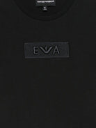 T-shirt per bambino Emporio Armani Kids blu con logo - Rubino Kids
