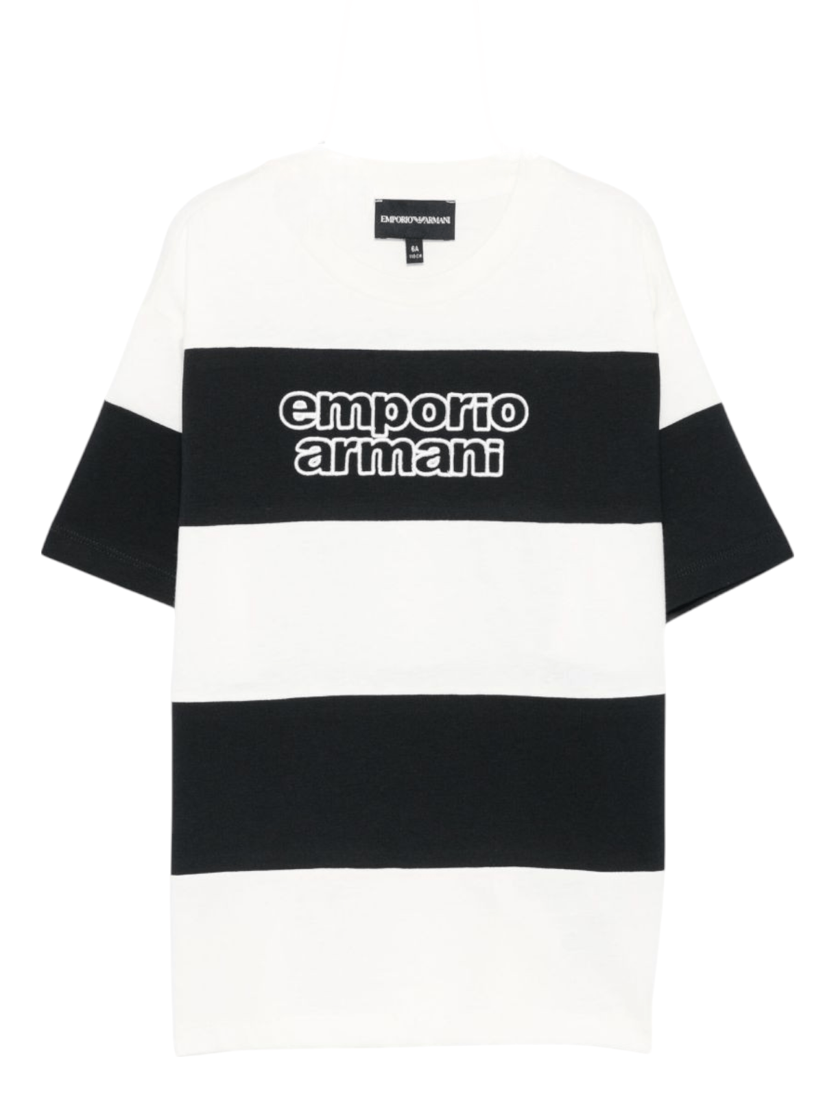 T-shirt per bambino Emporio Armani Kids multicolore con logo sul davanti - Rubino Kids