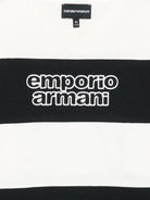 T-shirt per bambino Emporio Armani Kids multicolore con logo sul davanti - Rubino Kids