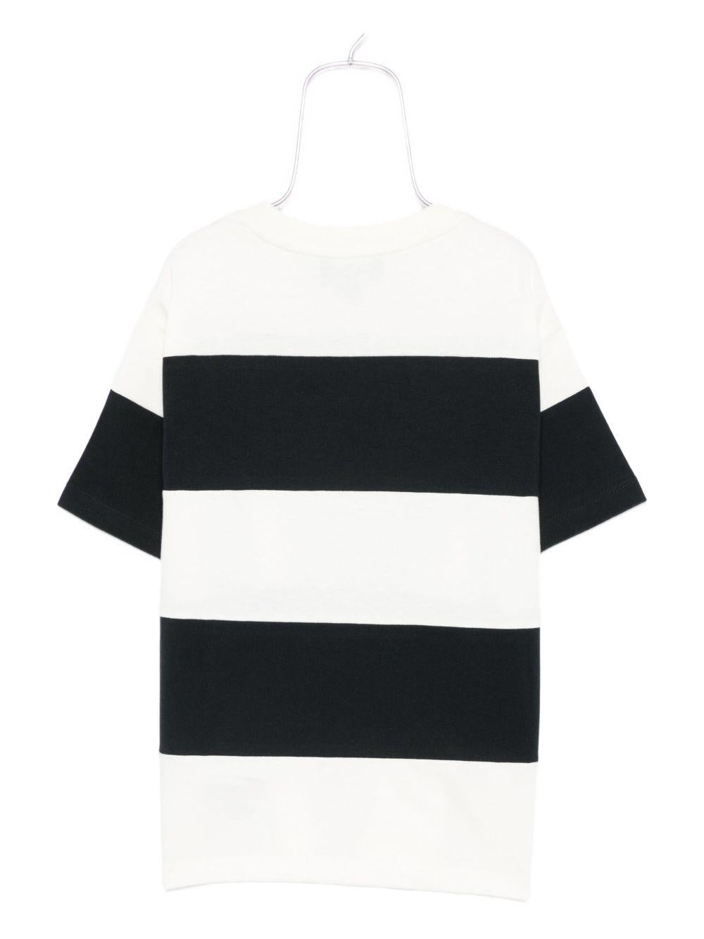 T-shirt per bambino Emporio Armani Kids multicolore con logo sul davanti - Rubino Kids