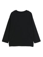 T-shirt per bambino Emporio Armani Kids nera con logo dell'aquila - Rubino Kids