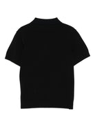 T-shirt per bambino Emporio Armani Kids nera con polsini a coste - Rubino Kids