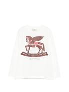 T-shirt per bambino ETRO KIDS bianca con motivo Pegaso - Rubino Kids