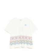 T-shirt per bambino Etro Kids bianca con stampa floreale sul davanti - Rubino Kids