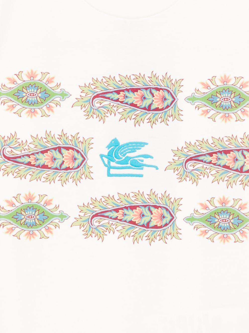 T-shirt per bambino ETRO KIDS bianca con stampa grafica - Rubino Kids