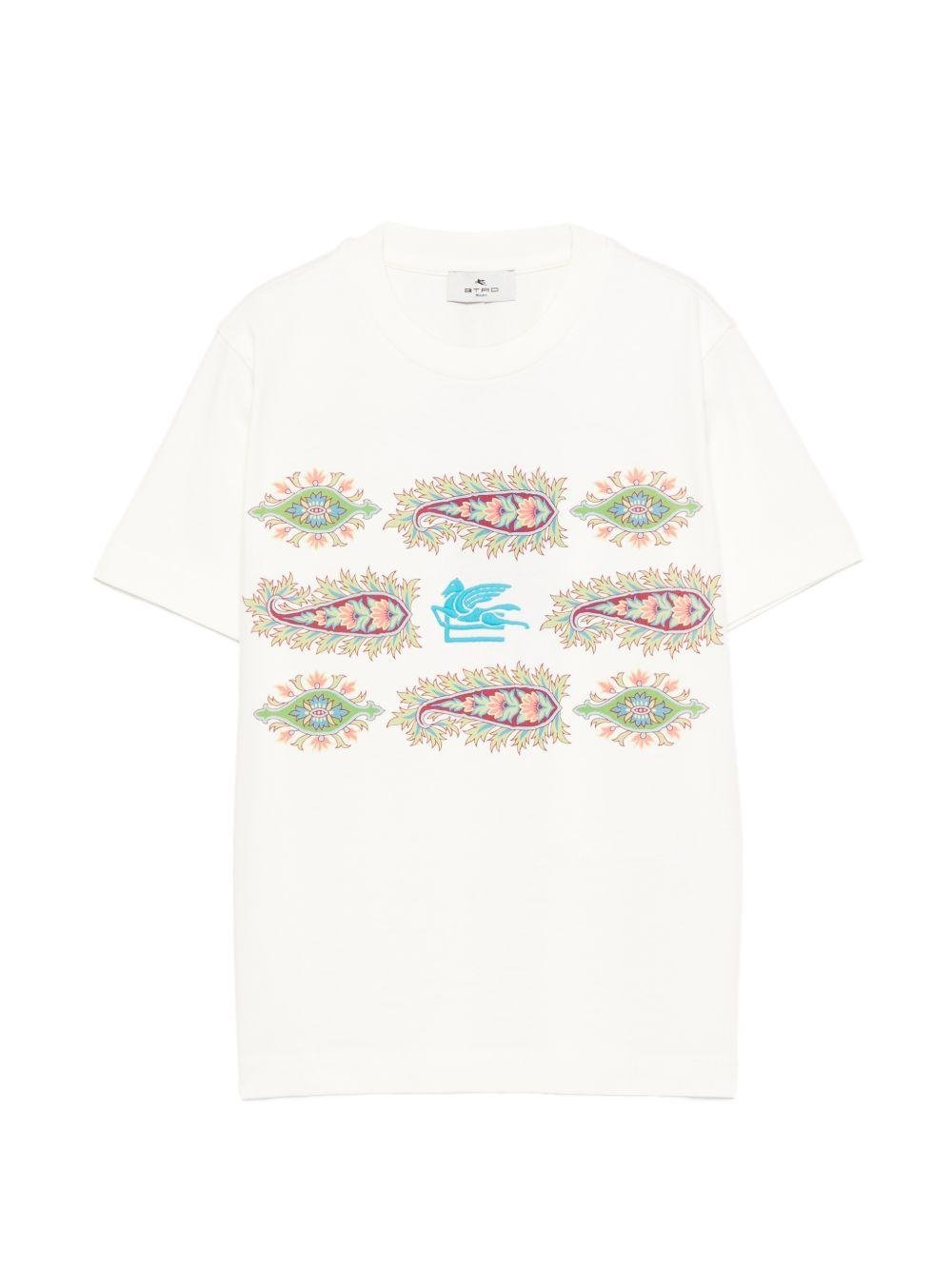 T-shirt per bambino ETRO KIDS bianca con stampa grafica - Rubino Kids