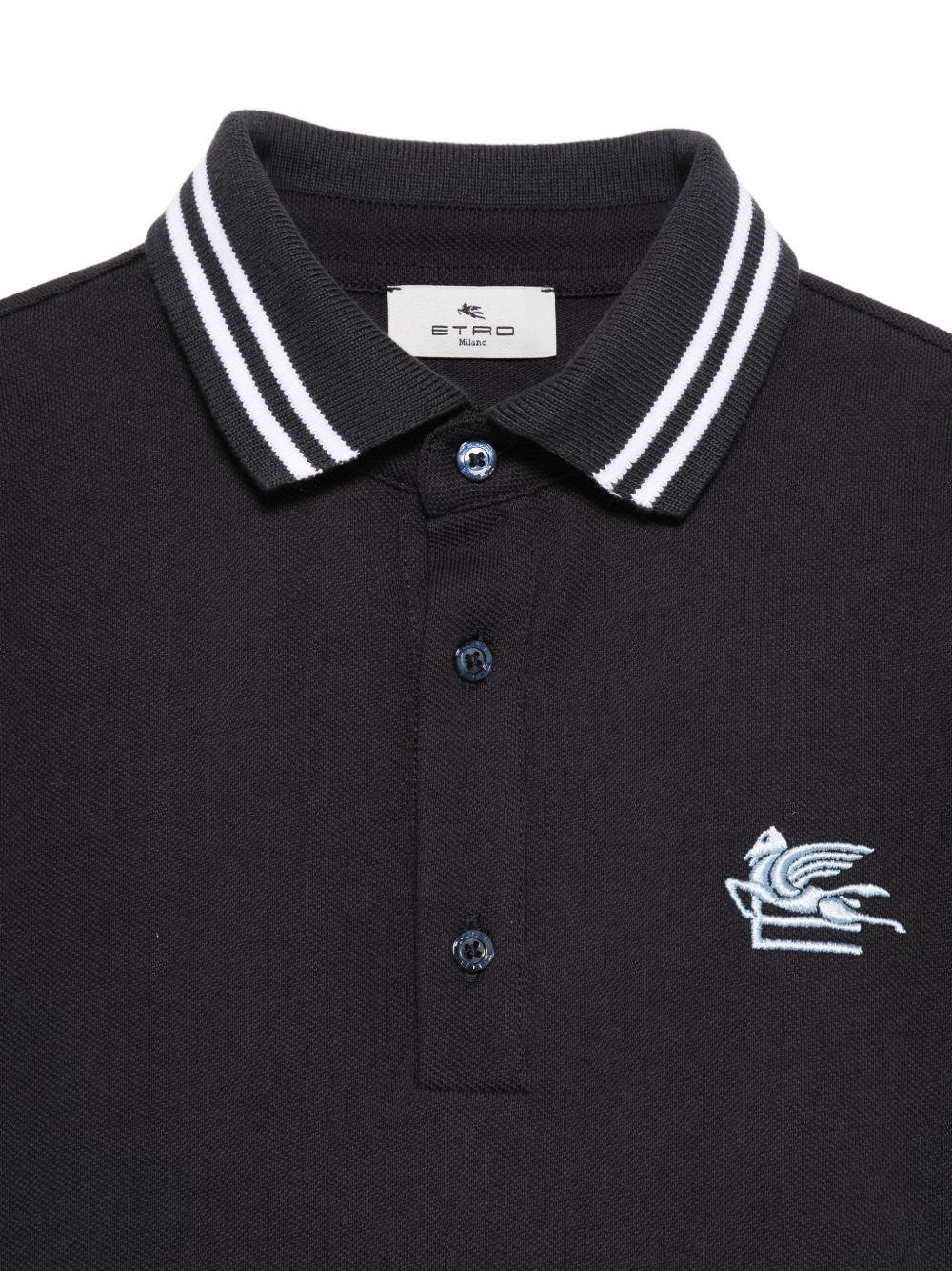 T-shirt per bambino Etro Kids blu con colletto stile polo - Rubino Kids