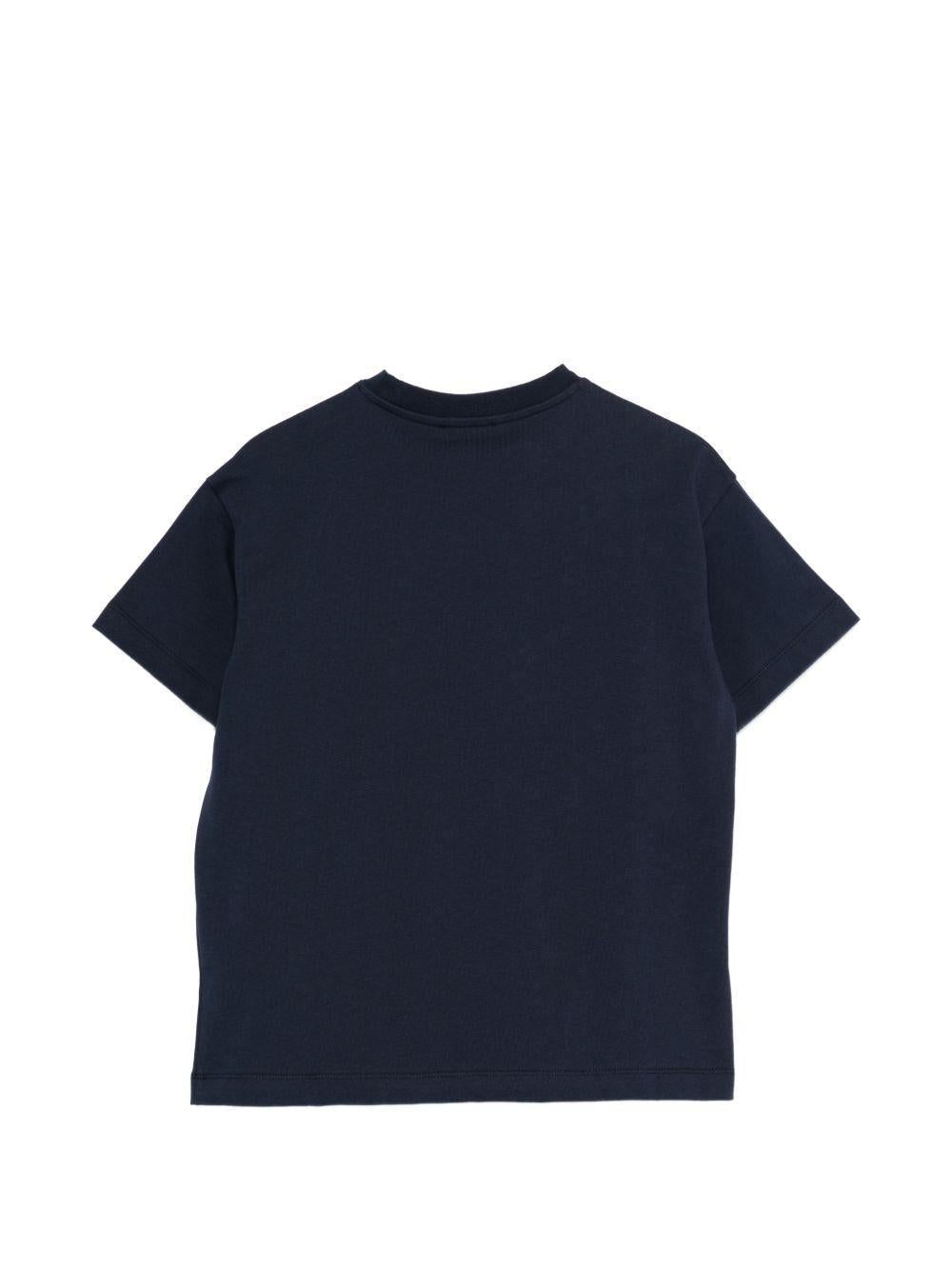 T-shirt per bambino Etro Kids blu con logo applicato - Rubino Kids