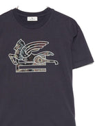 T-shirt per bambino ETRO KIDS blu con motivo Pegaso - Rubino Kids