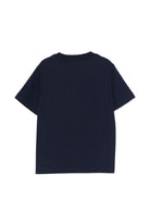 T-shirt per bambino Etro Kids blu navy con dettaglio logo - Rubino Kids