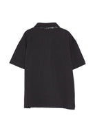 T-shirt per bambino Etro Kids nera con colletto stile polo - Rubino Kids
