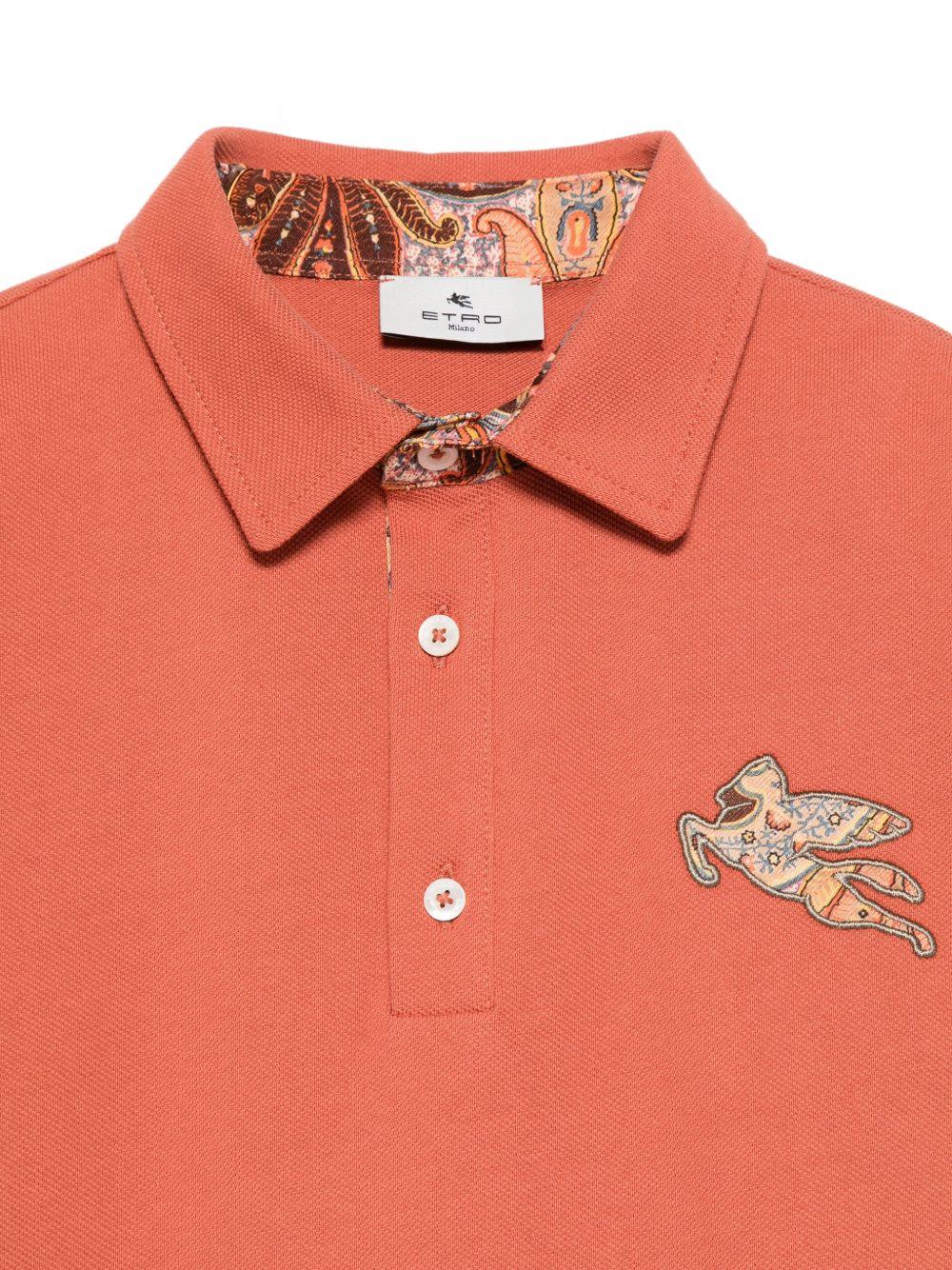 T-shirt per bambino Etro Kids rossa con colletto stile polo - Rubino Kids