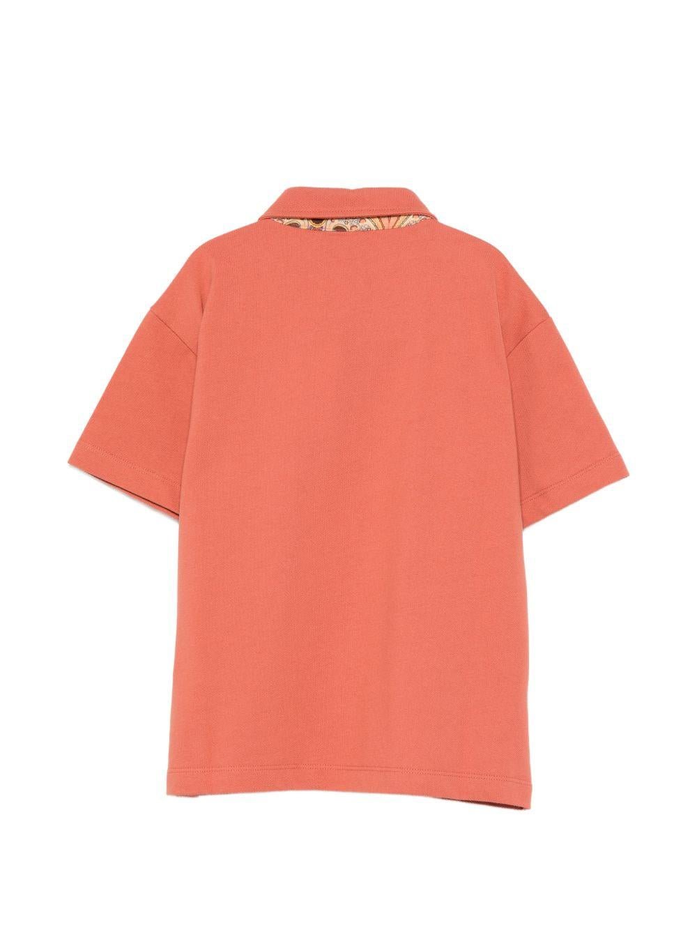 T-shirt per bambino Etro Kids rossa con colletto stile polo - Rubino Kids