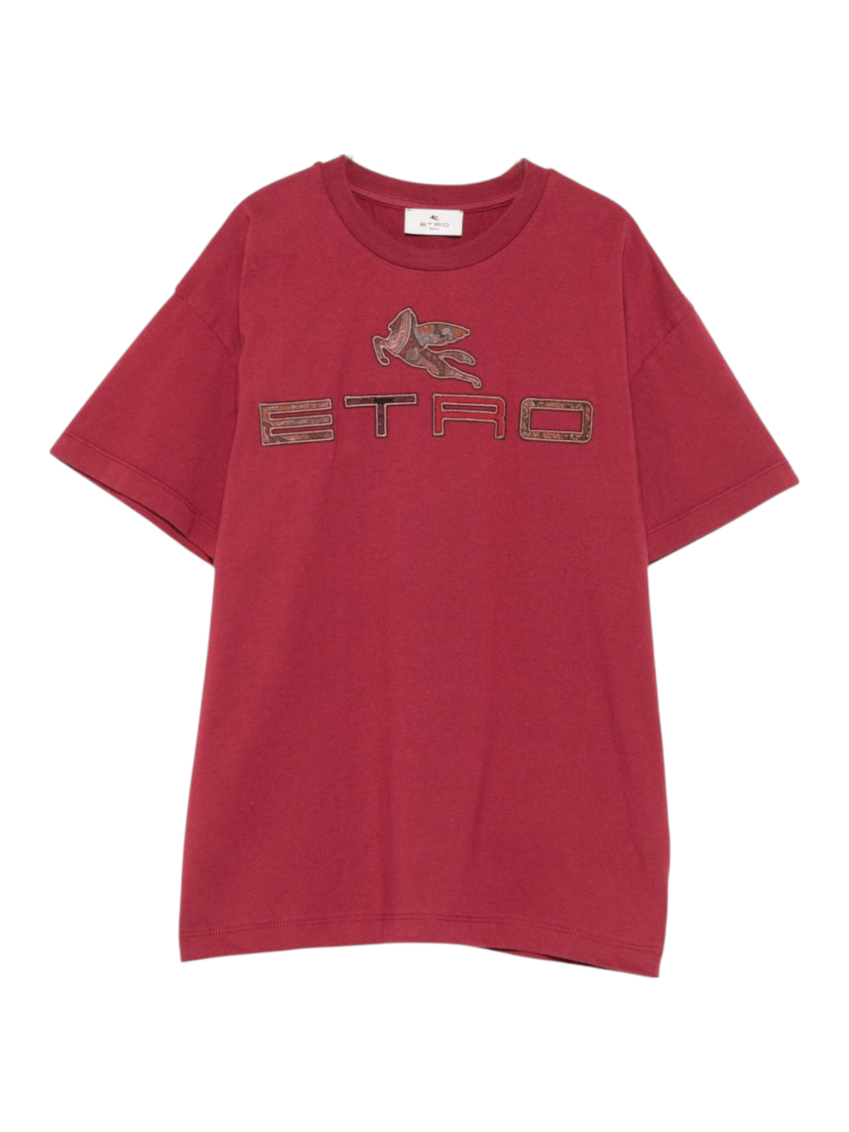 T-shirt per bambino ETRO KIDS rossa con logo sul davanti - Rubino Kids