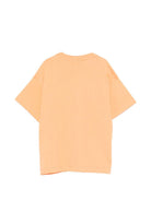 T-shirt per bambino Fendi Kids arancione con logo sul davanti - Rubino Kids