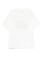 T-shirt per bambino Fendi Kids bianca con logo sul davanti - Rubino Kids