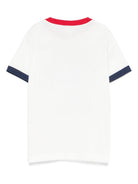 T-shirt per bambino Fendi Kids bianco con stampa grafica - Rubino Kids
