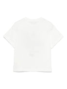 T-shirt per bambino Fendi Kids bianco con stampa grafica - Rubino Kids