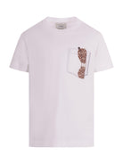 T-shirt per bambino Fendi Kids bianco con stampa grafica - Rubino Kids