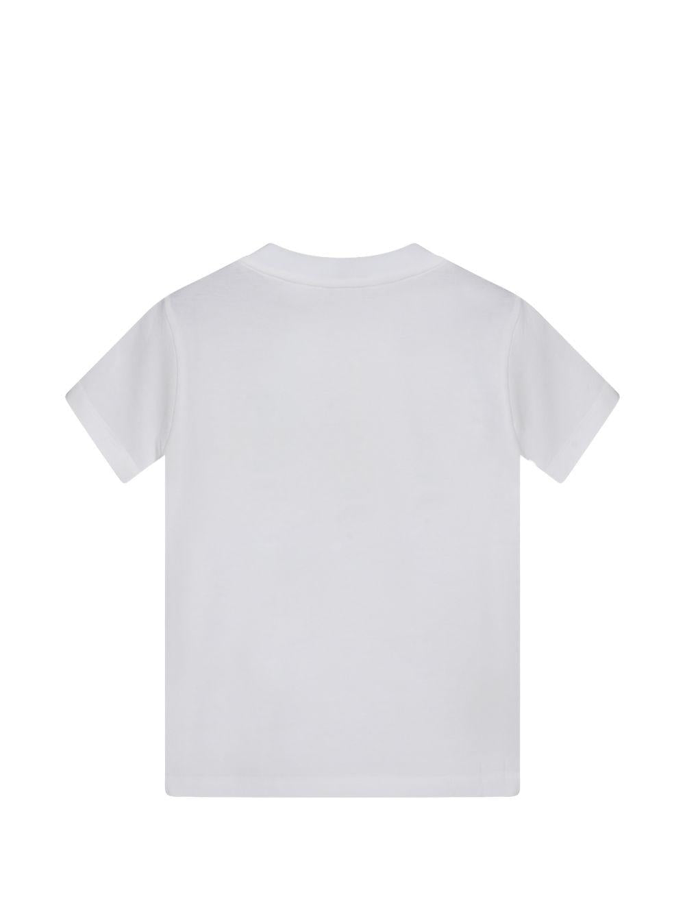 T-shirt per bambino Fendi Kids bianco con stampa marina - Rubino Kids