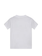 T-shirt per bambino Fendi Kids bianco con stampa marina - Rubino Kids