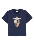 T-shirt per bambino Fendi Kids blu con stampa - Rubino Kids