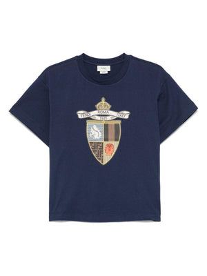 T-shirt per bambino Fendi Kids blu con stampa
