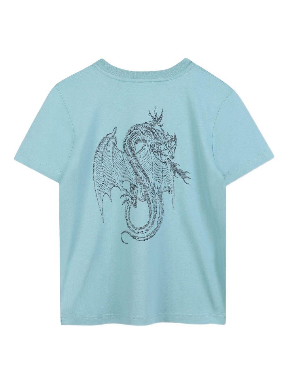 T-shirt per bambino Givenchy Kids azzurro con stampa grafica - Rubino Kids