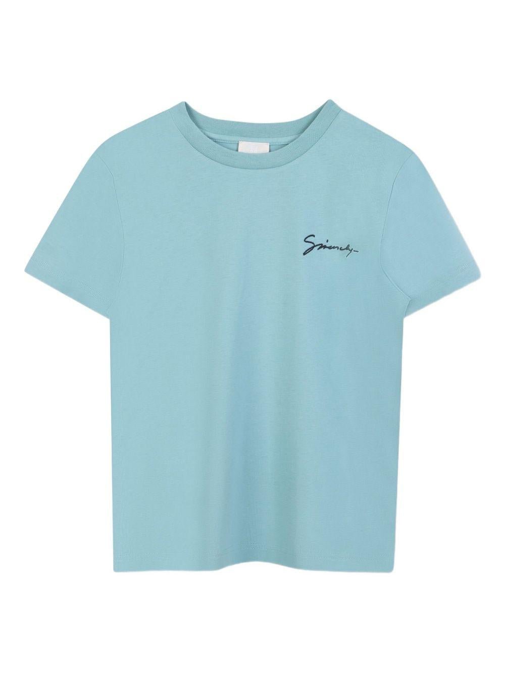T-shirt per bambino Givenchy Kids azzurro con stampa grafica - Rubino Kids