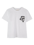 T-shirt per bambino Givenchy Kids bianco in cotone con logo - Rubino Kids