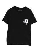 T-shirt per bambino Givenchy Kids nera con toppa con logo ricamato - Rubino Kids