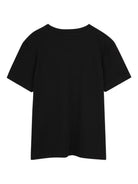 T-shirt per bambino Givenchy Kids nero con logo sul petto - Rubino Kids