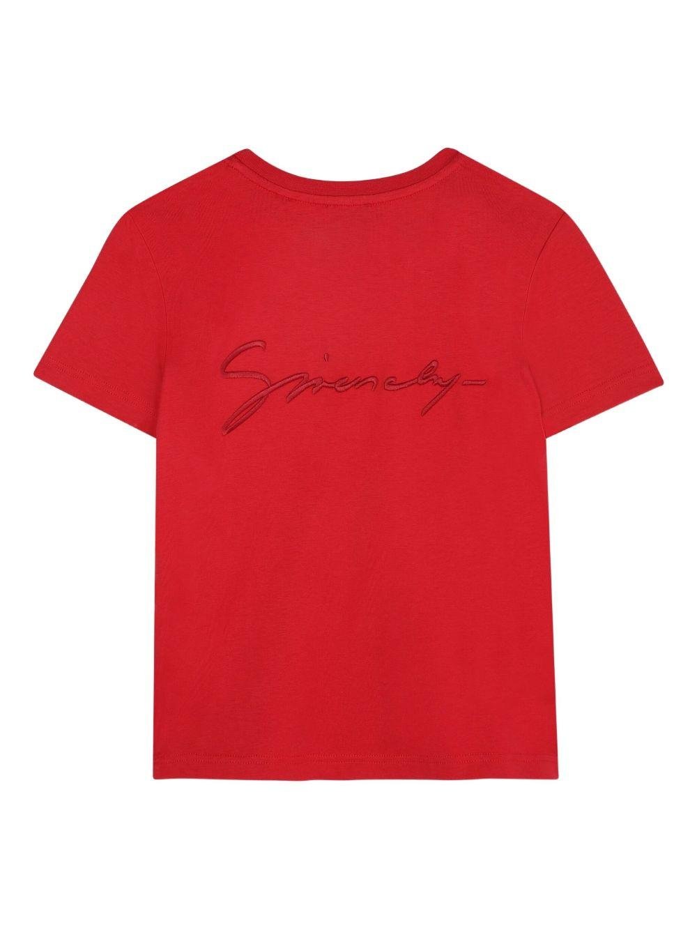 Givenchy Kids red T-shirt with GIVENCHY KIDS logo print Givenchy Kids red T-shirt with GIVENCHY KIDS logo print
