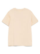 T-shirt per bambino Hugo Kids beige con logo sul davanti - Rubino Kids