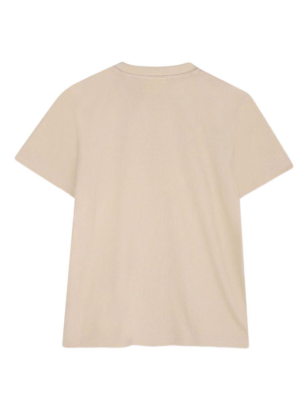 T-shirt per bambino Hugo Kids beige con stampa con logo - Rubino Kids