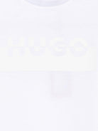 T-shirt per bambino Hugo Kids bianca con logo sul davanti - Rubino Kids