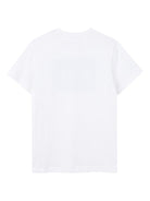 T-shirt per bambino Hugo Kids bianca con logo sul davanti - Rubino Kids