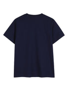 T-shirt per bambino Hugo Kids blu con logo sul davanti - Rubino Kids