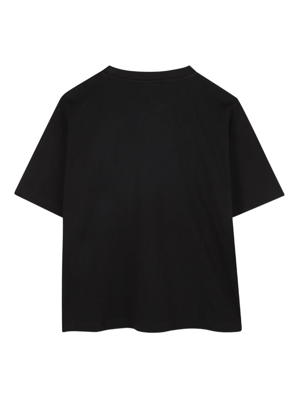 T-shirt per bambino Hugo Kids nera con logo sul davanti - Rubino Kids