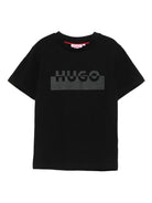 T-shirt per bambino Hugo Kids nera con stampa grafica - Rubino Kids