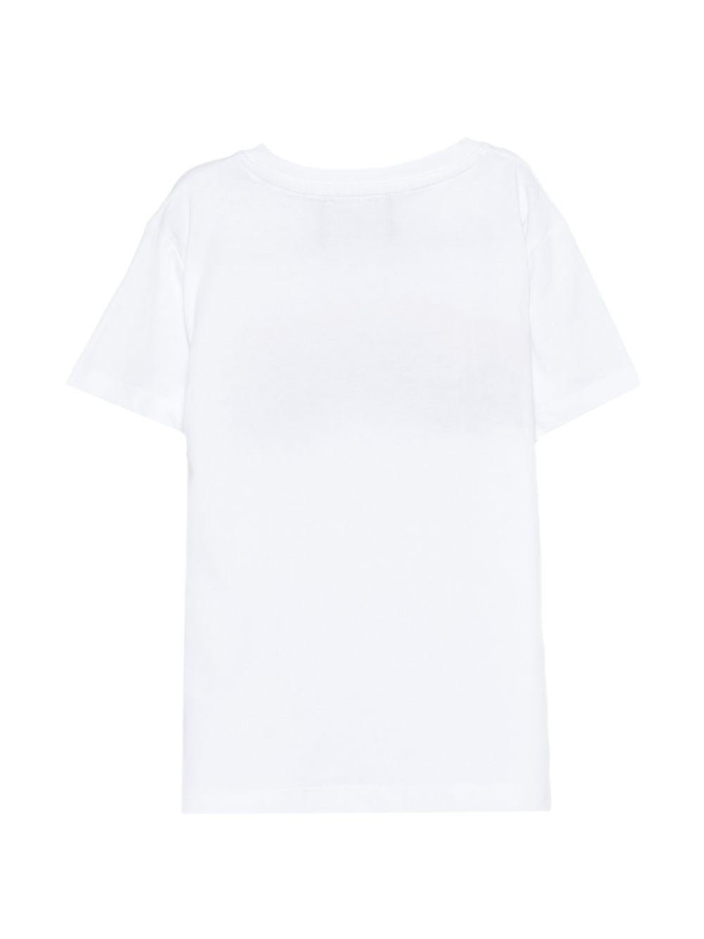 T-shirt per bambino John Richmond Junior bianca con dettaglio logo - Rubino Kids